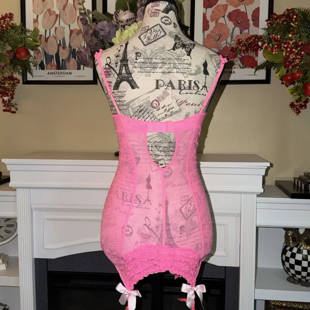 Victoria's Secret Sexy Little Things Ruched Teddy Lingerie Garter Belt SIip